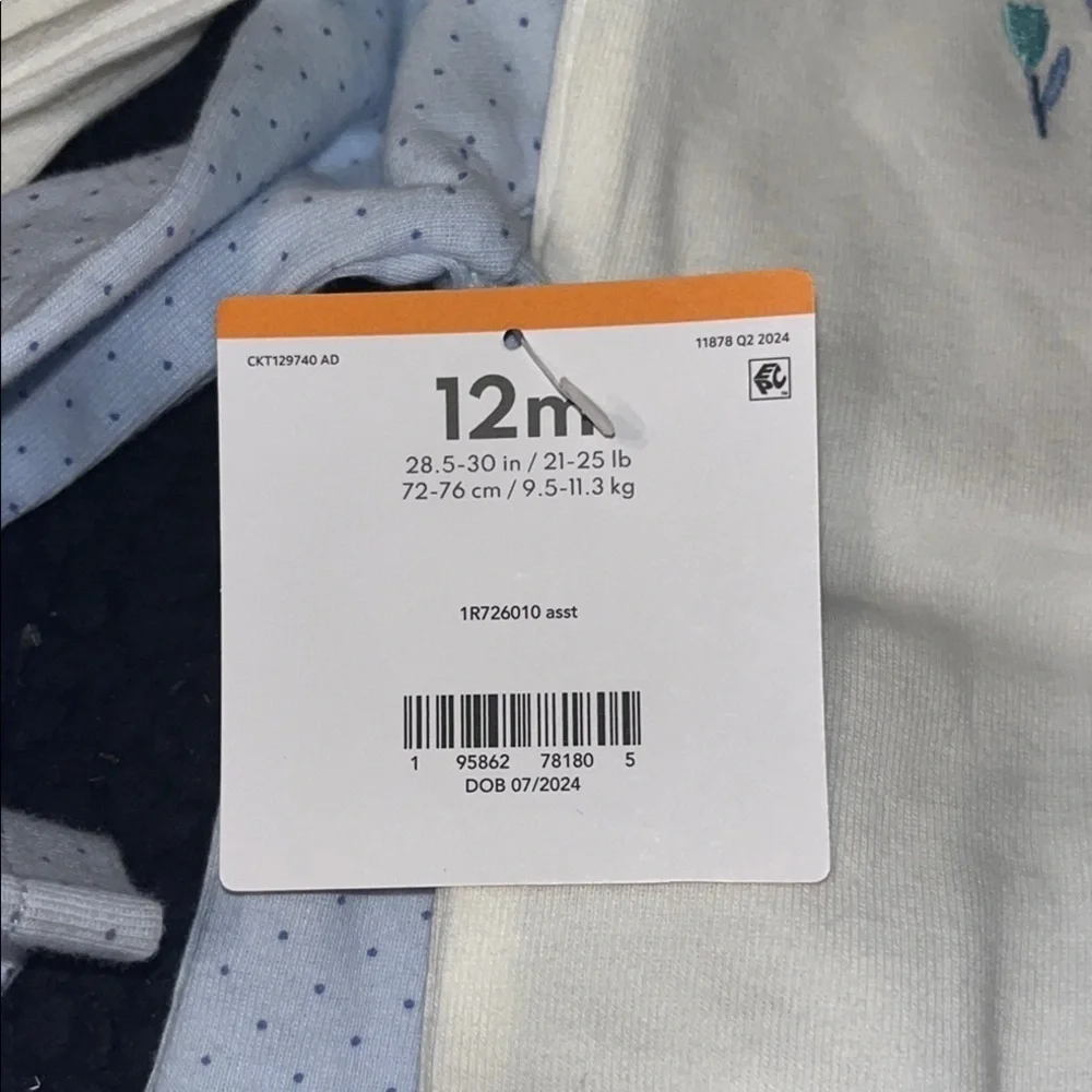 Carter's Three Piece Bodysuit Pants Set 12mo